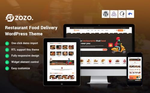 Zozo - Restaurant Food Delivery WordPress Theme theme free